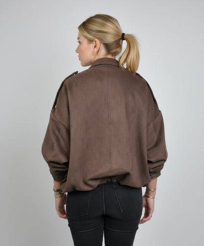 VESTE COURTE EFFET DAIM