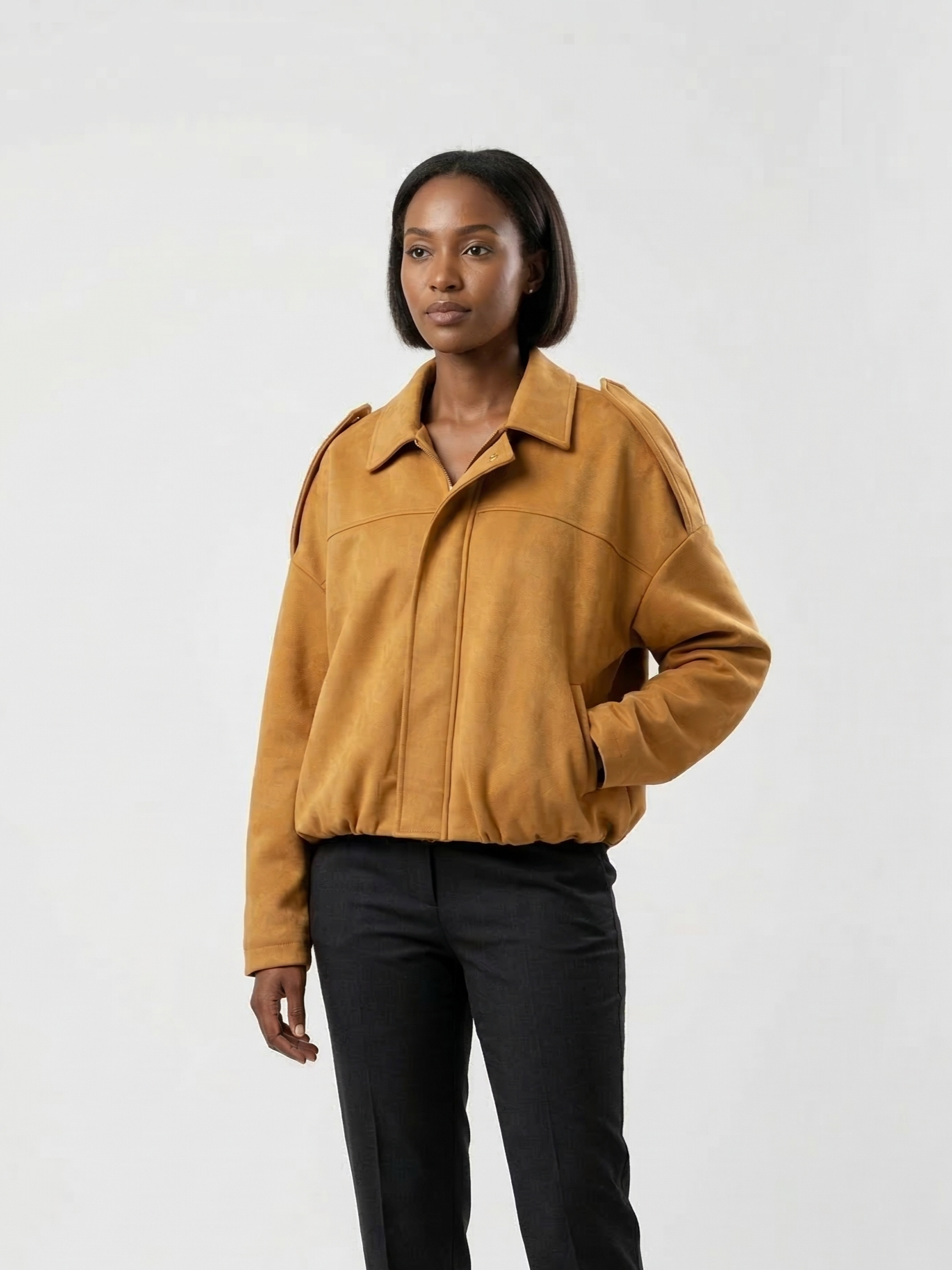 CHAQUETA BOMBER OVERSIZE EFECTO ANTE