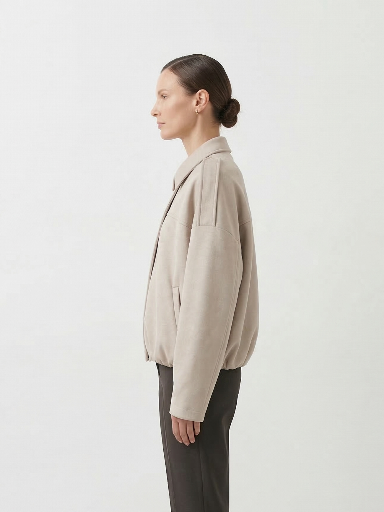 CHAQUETA BOMBER OVERSIZE EFECTO ANTE