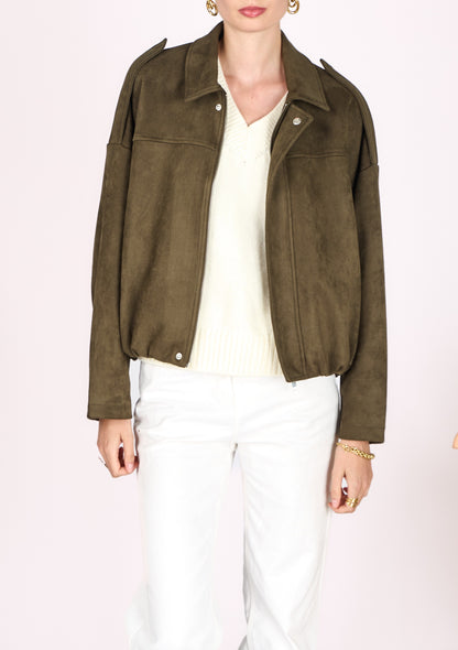 SUEDE-EFFECT JACKET