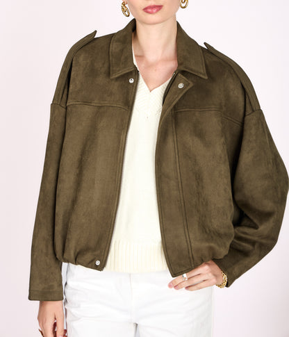 SUEDE-EFFECT JACKET