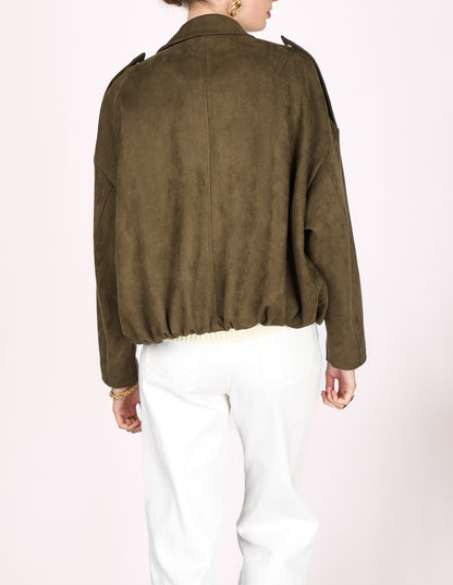 SUEDE-EFFECT JACKET