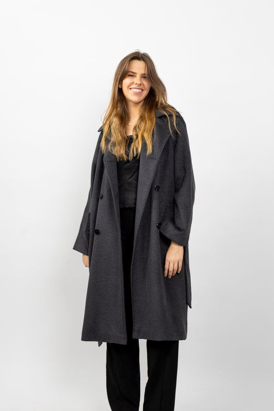 MANTEAU TRENCH EN LAINE