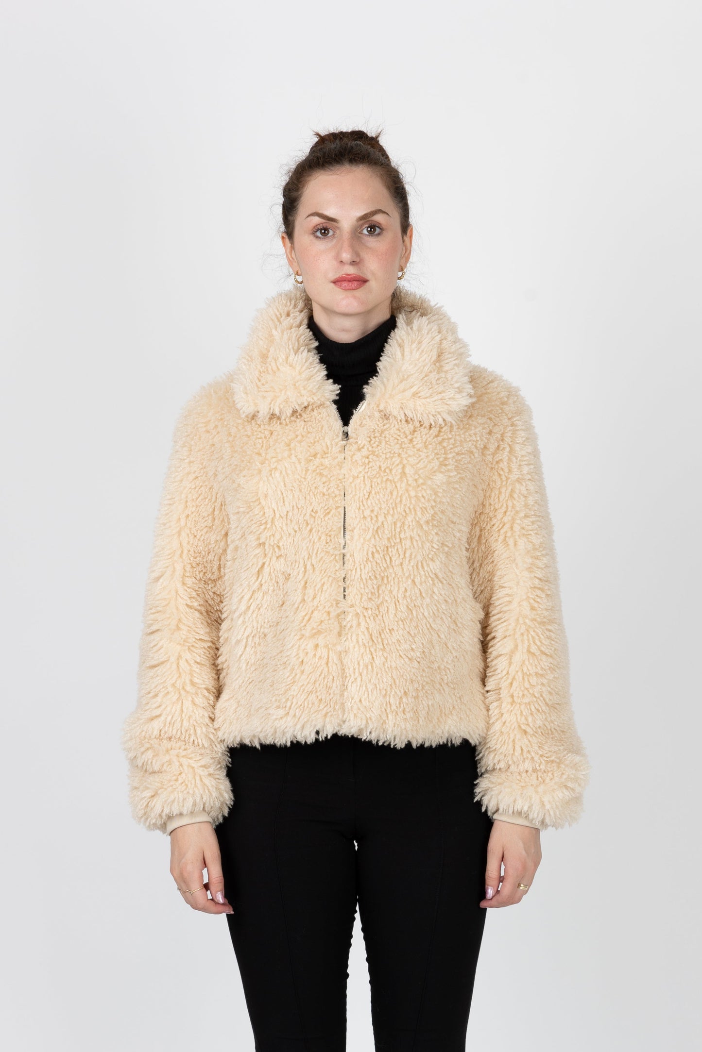 BLOUSON EN FAUSSE FOURRURE MOUTON