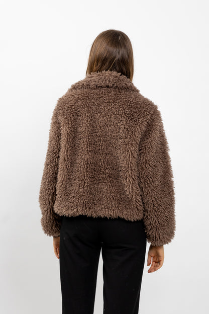 BLOUSON EN FAUSSE FOURRURE MOUTON