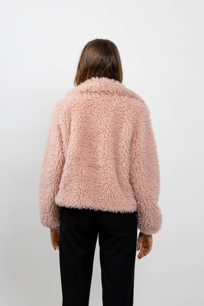 BLOUSON EN FAUSSE FOURRURE MOUTON