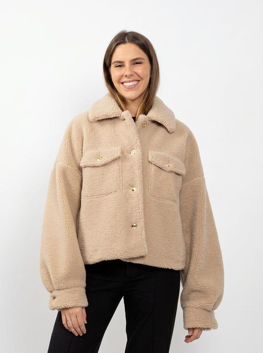 CHAQUETA DE PIEL SINTÉTICA DE OVEJA