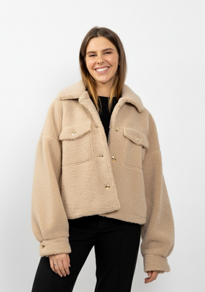 CHAQUETA DE PIEL SINTÉTICA DE OVEJA