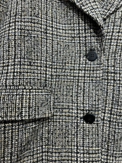 MANTEAU LONG EN LAINE À CARREAUX - K-ZELL PARIS