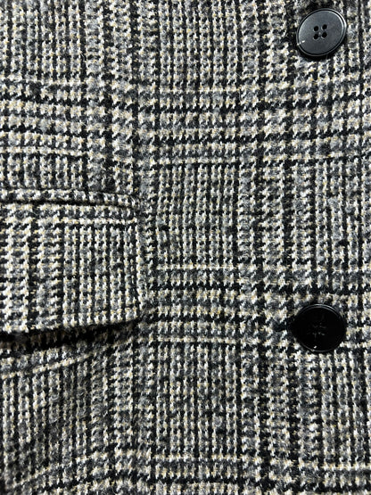 MANTEAU LONG EN LAINE À CARREAUX - K-ZELL PARIS