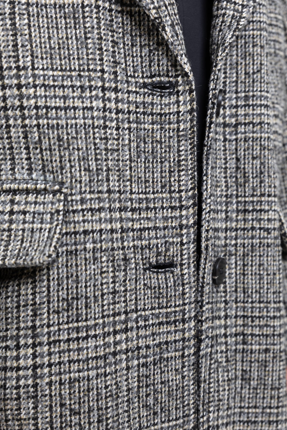 ABRIGO LARGO DE LANA A CUADROS