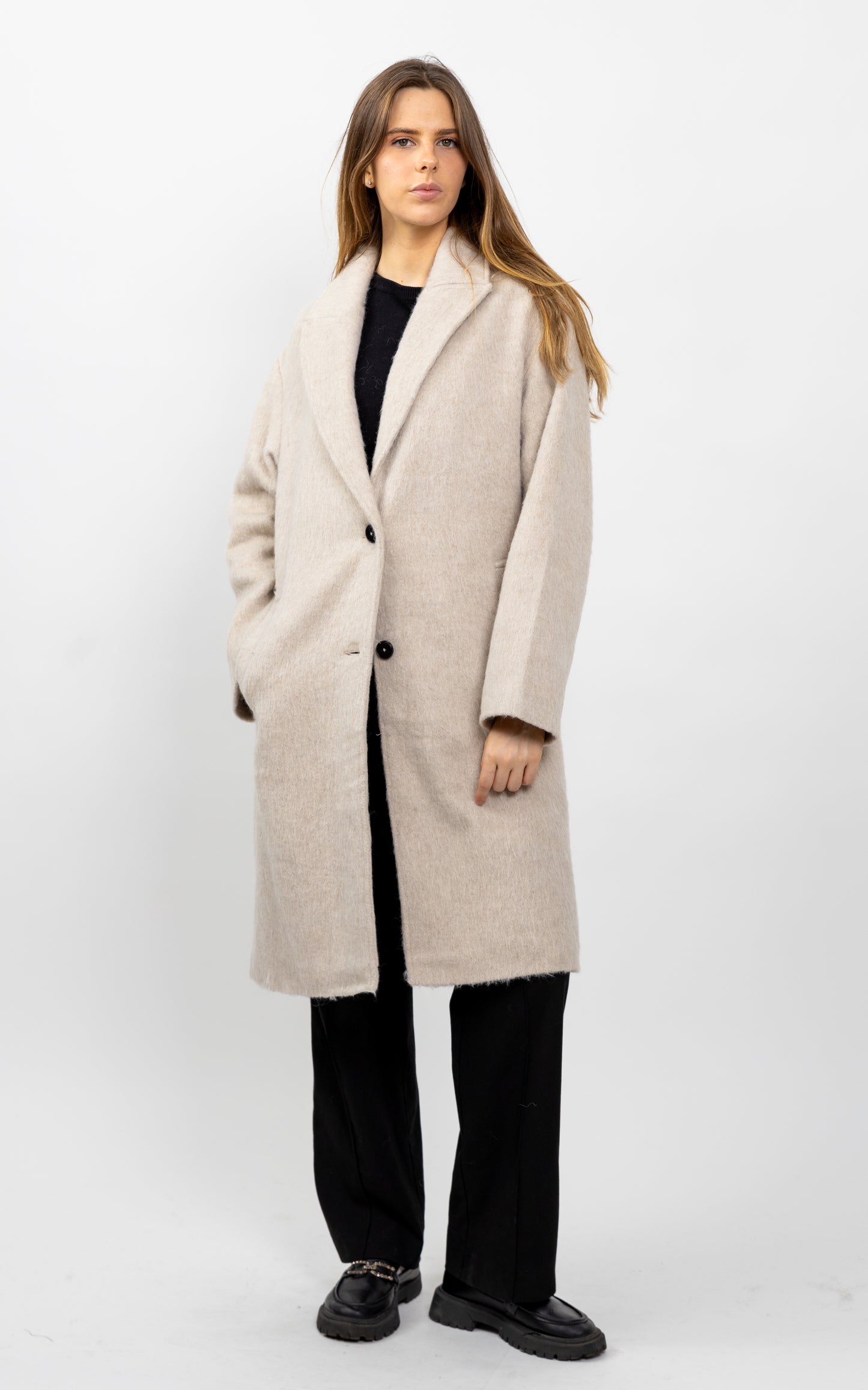 MANTEAU LONG EN LAINE