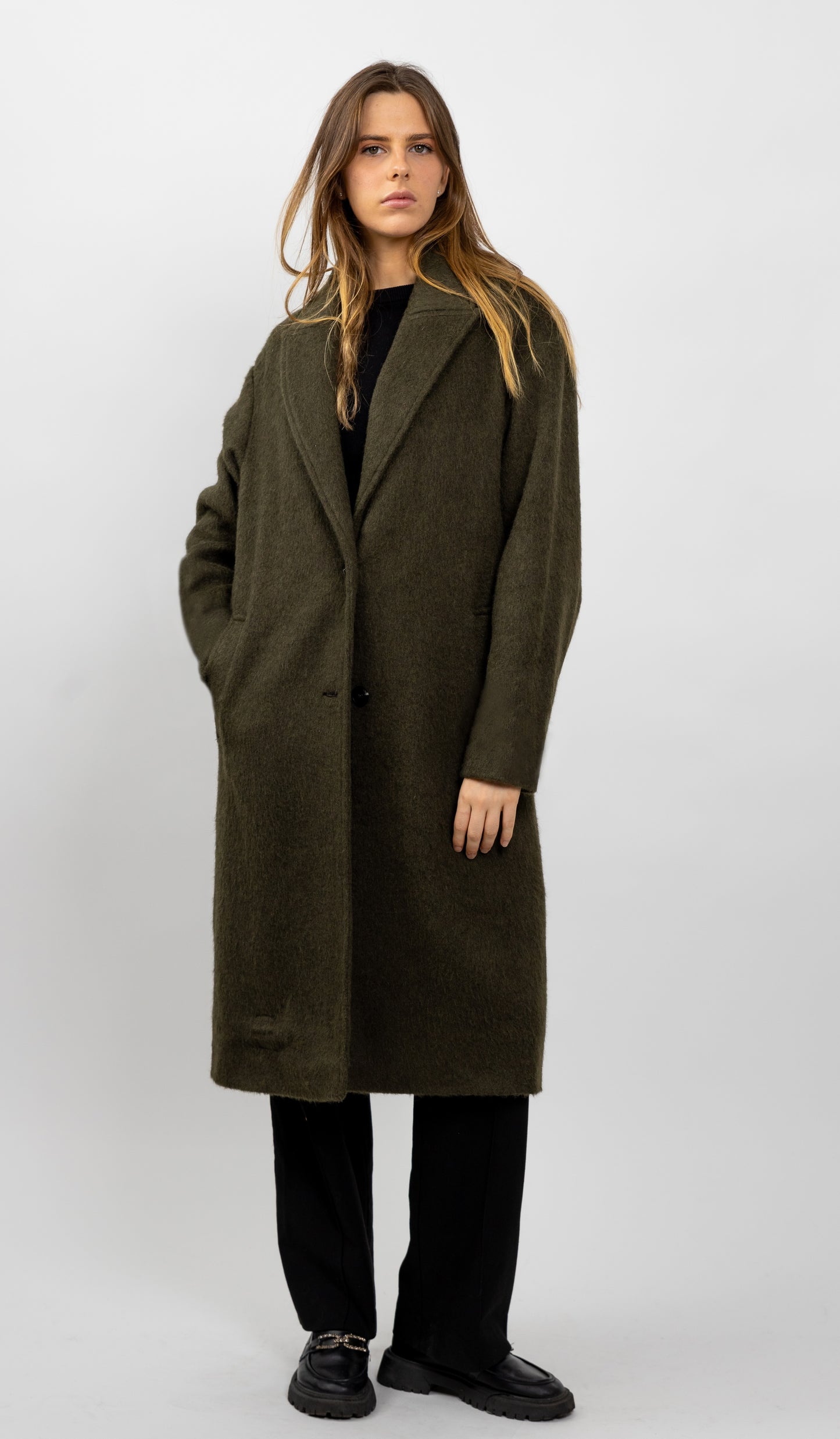 MANTEAU LONG EN LAINE