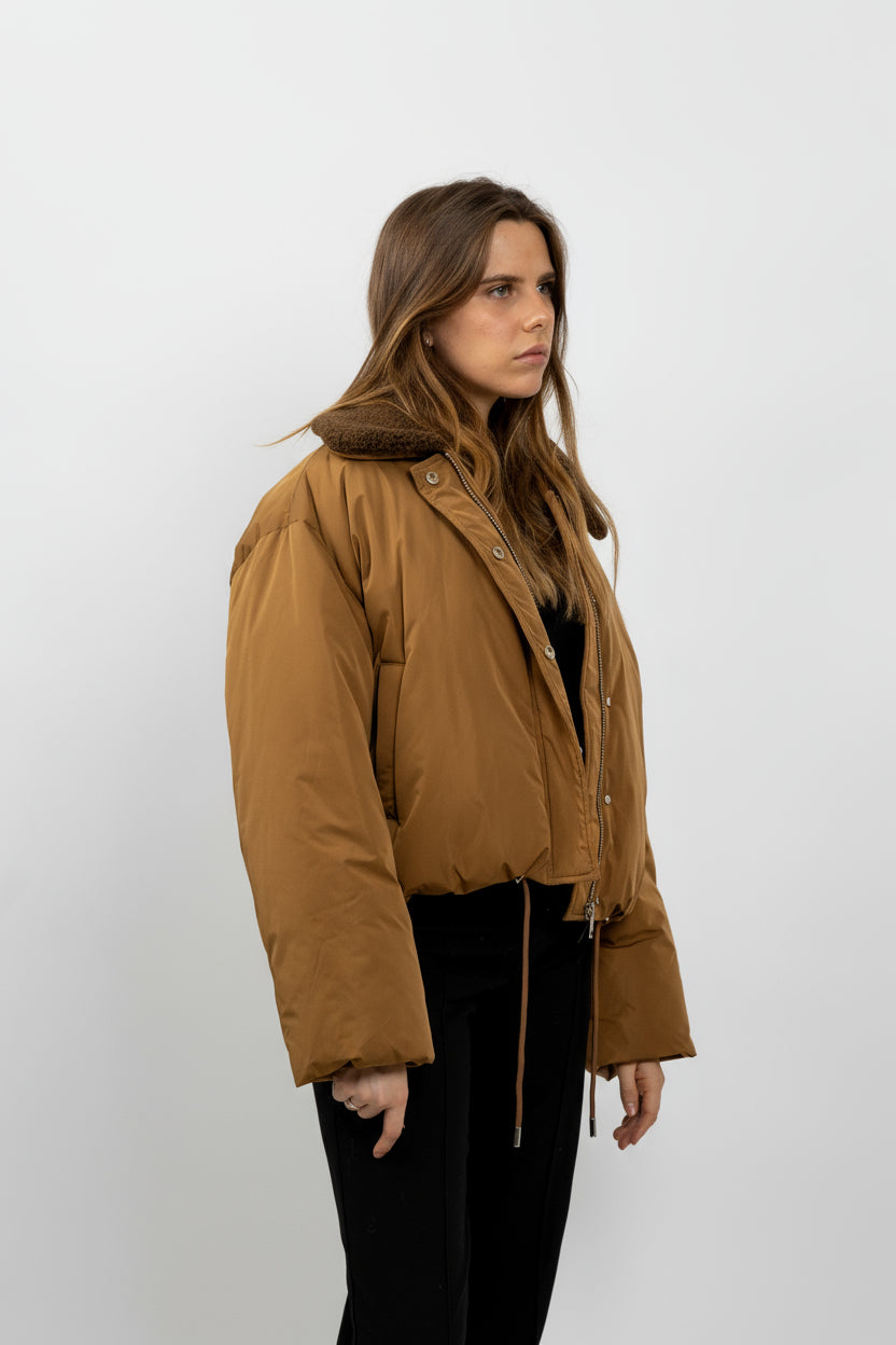 DOUDOUNE AVEC COL EN FAUSSE FOURRURE