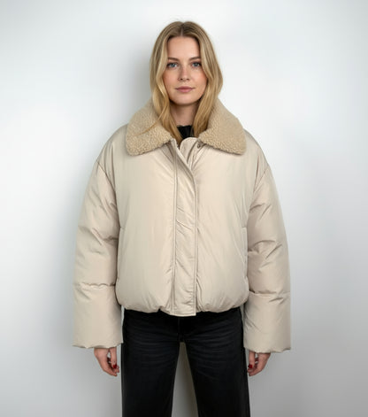 DOUDOUNE AVEC COL EN FAUSSE FOURRURE