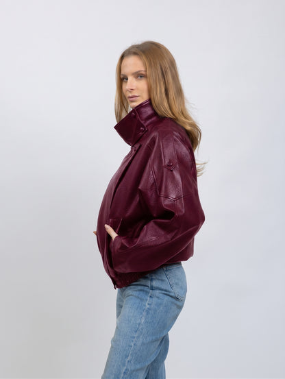 Faux Leather Biker Jacket