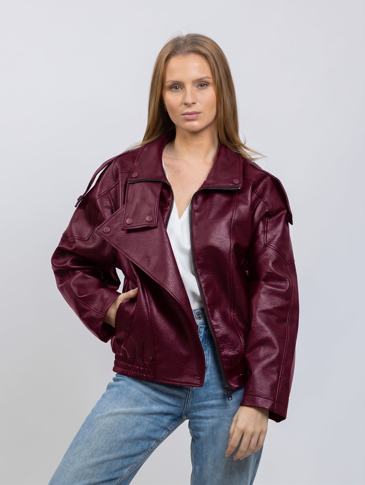 Faux Leather Biker Jacket