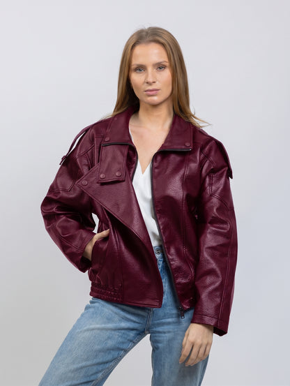 Faux Leather Biker Jacket