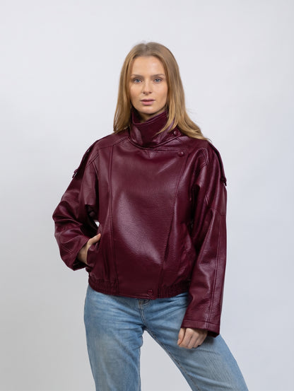 Faux Leather Biker Jacket