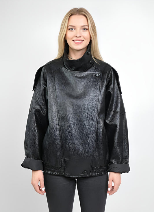 BLOUSON MOTARD EN SIMILICUIR