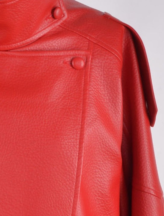 Chaqueta de motociclista de piel sintética