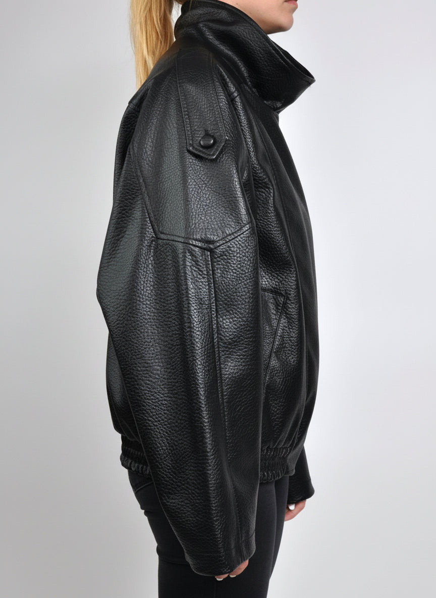 Chaqueta de motociclista de piel sintética