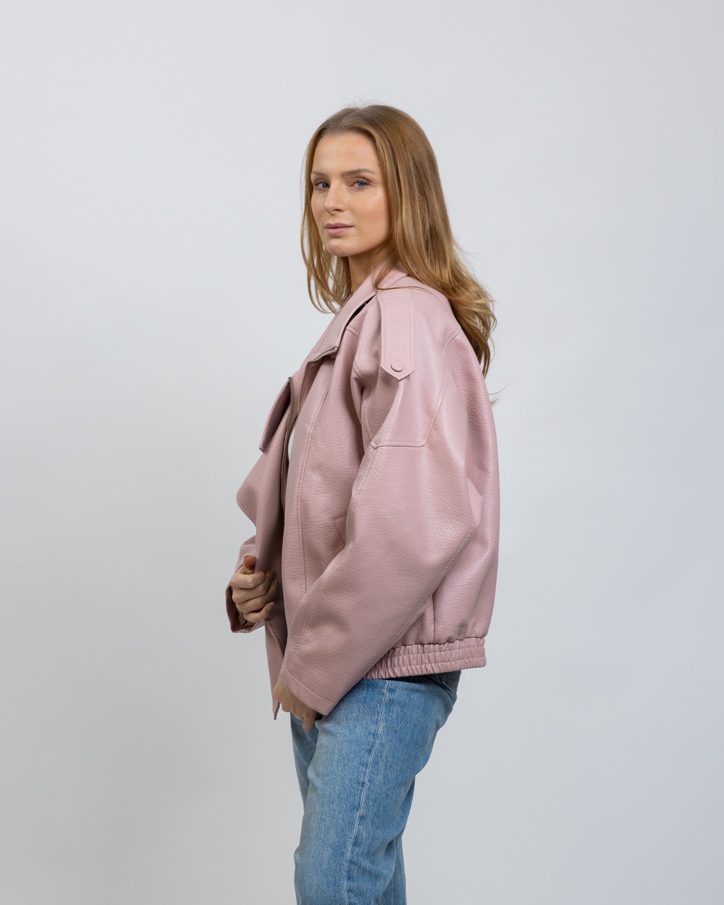 Chaqueta de motociclista de piel sintética