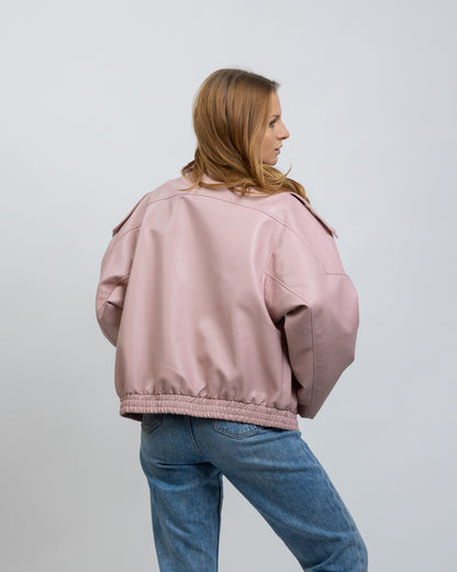 Chaqueta de motociclista de piel sintética