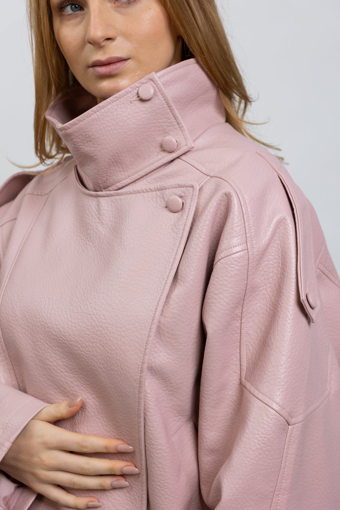 Chaqueta de motociclista de piel sintética