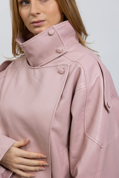 Chaqueta de motociclista de piel sintética