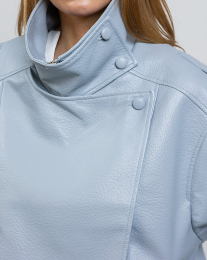 Chaqueta de motociclista de piel sintética