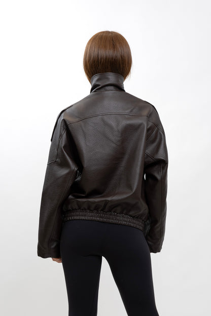 Faux Leather Biker Jacket