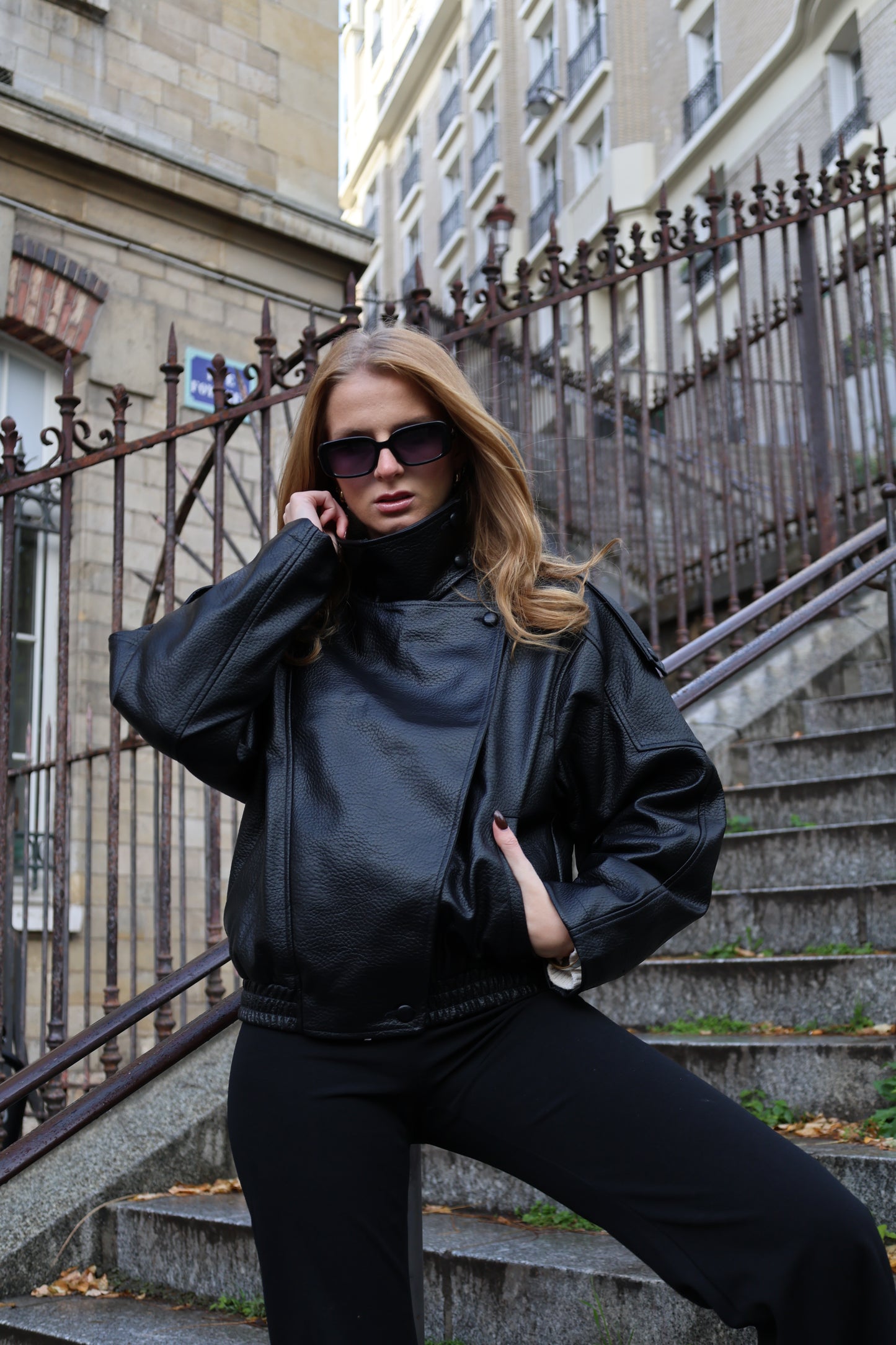 Faux Leather Biker Jacket