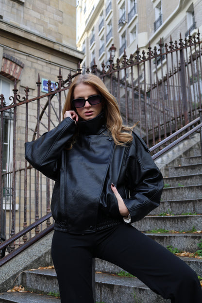 Faux Leather Biker Jacket