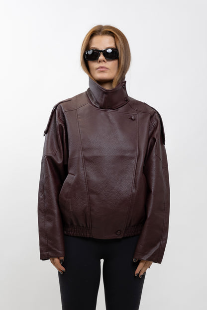 Faux Leather Biker Jacket
