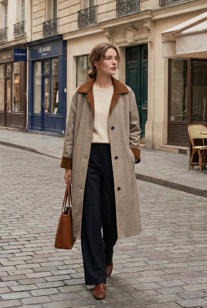 GABARDINA REVERSIBLE DE CUADROS