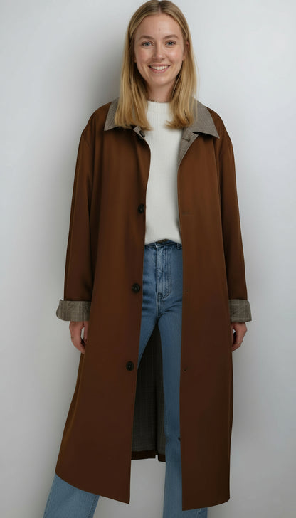 GABARDINA REVERSIBLE DE CUADROS