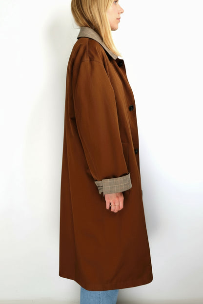 TRENCH REVERSIBLE À CARREAUX