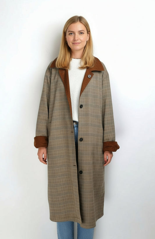 GABARDINA REVERSIBLE DE CUADROS