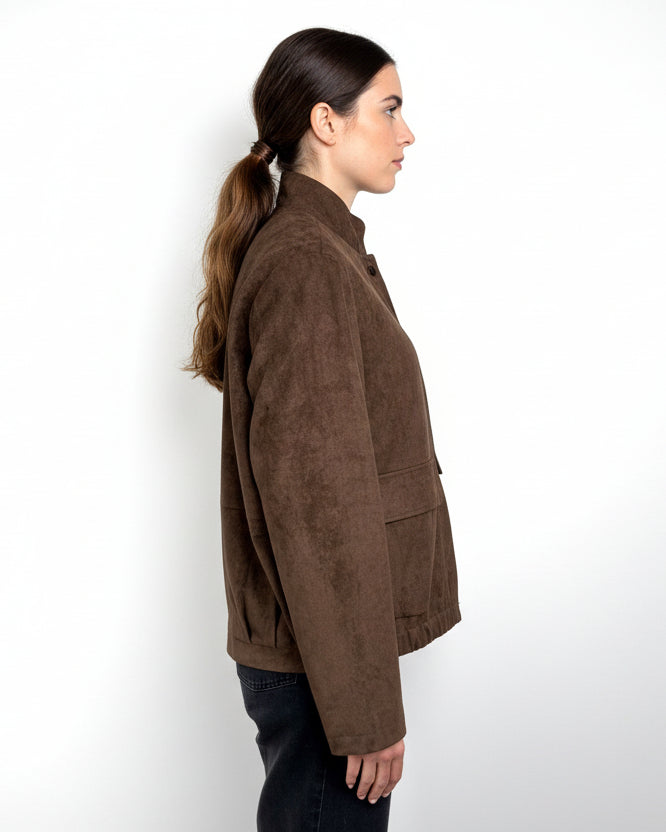 CHAQUETA BOMBER EFECTO ANTE