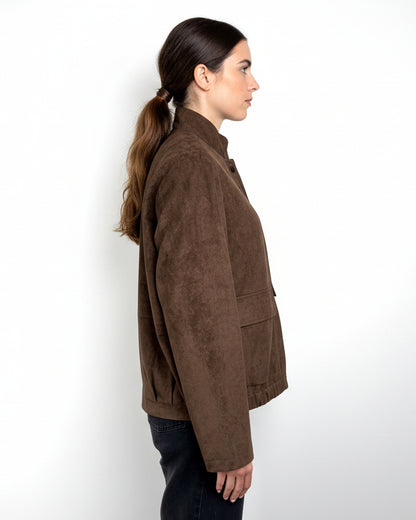 CHAQUETA BOMBER EFECTO ANTE