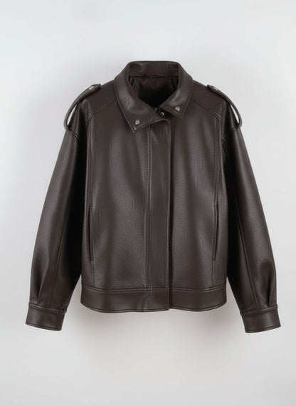 BLOUSON MOTARD EN SIMILICUIR