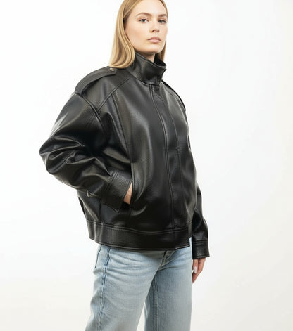 BLOUSON MOTARD EN SIMILICUIR