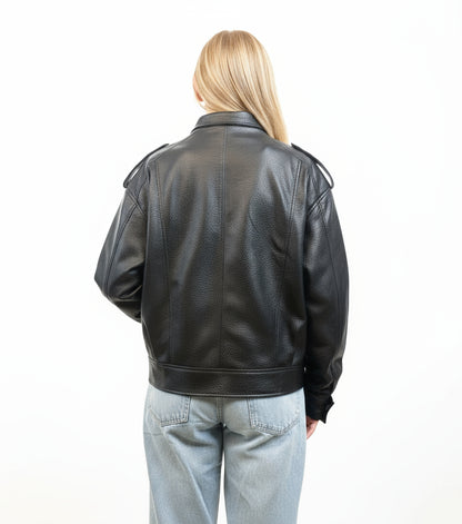 BLOUSON MOTARD EN SIMILICUIR