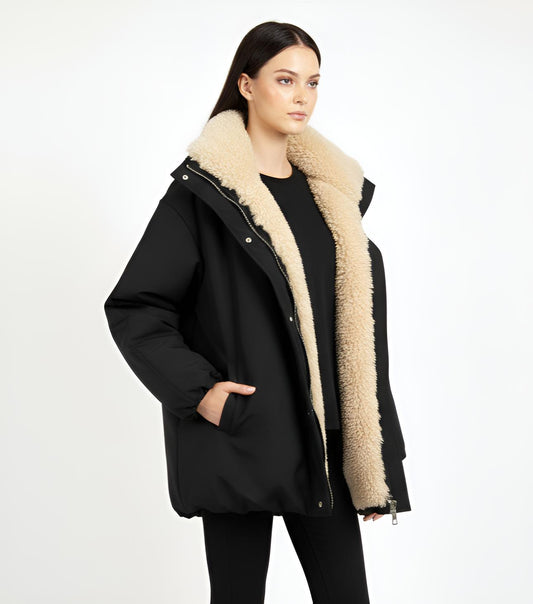 BLOUSON/PARKA AVEC FAUSSE FOURRURE MOUTON