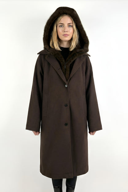 MANTEAU 2 PIÈCES AVEC FAUSSE FOURRURE