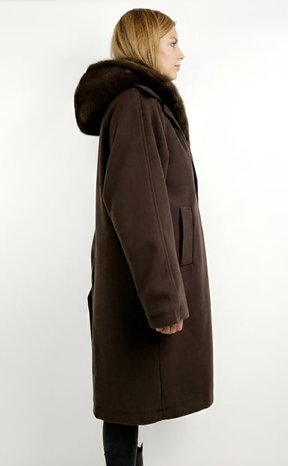 MANTEAU 2 PIÈCES AVEC FAUSSE FOURRURE