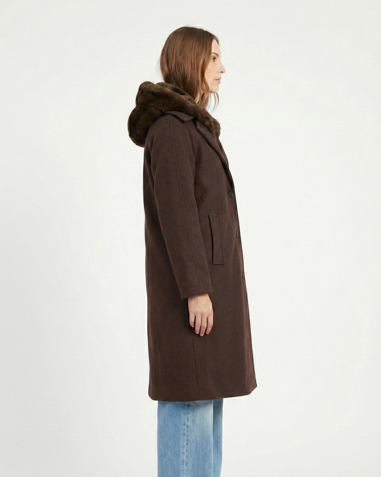 MANTEAU 2 PIÈCES AVEC FAUSSE FOURRURE