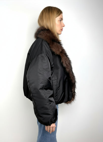 BLOUSON AVEC COL EN FAUSSE FOURRURE