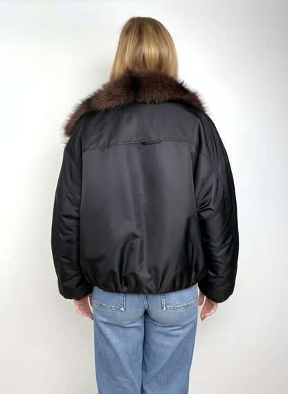 BLOUSON AVEC COL EN FAUSSE FOURRURE